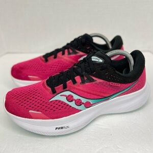 Saucony Ride 16 Womens Size 9 Rose/Black S10830-16 Excellent Clean Condition.